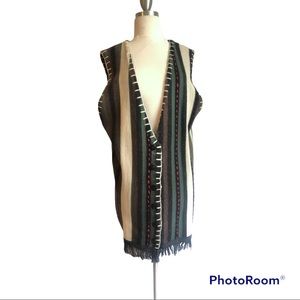 Bravo Women’s Wool Vest Medium Rich Stripes